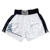 Cassius Clay "Moore Will Fall In Four" Hand Painted Trunks