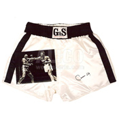 Cassius Clay Autographed Trunks & 8 x 10" Photo