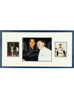 Tribute to 2 Legends: Muhammad Ali & Micky Mantle with 3 Authentic Autographs