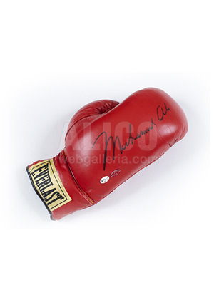 Muhammad Ali Glove with Vintage Autograph