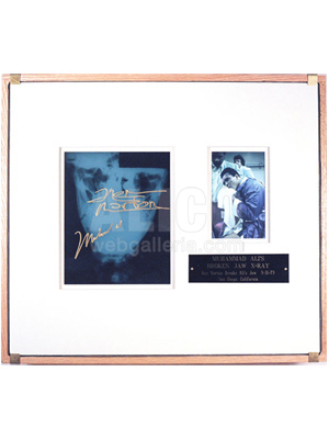 Muhammad Ali Autographed X-ray Shadowbox with Photo from the "Broken Jaw" Fight