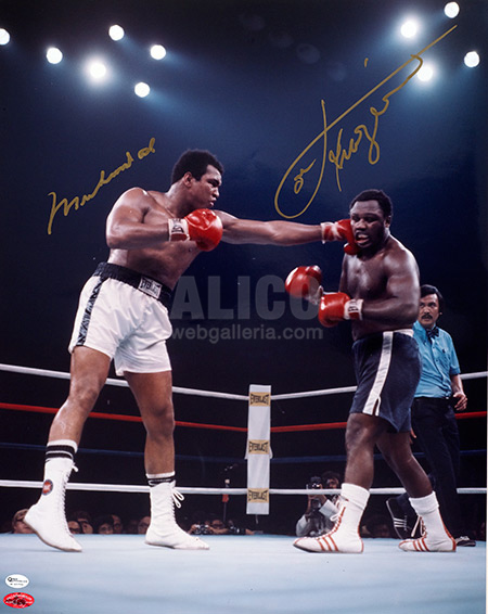 Muhammad Ali / Joe Frazier III Autographed 16 x 20
