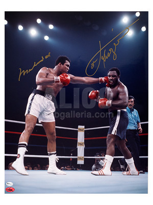 Muhammad Ali / Joe Frazier III Autographed 16 x 20" Photograph