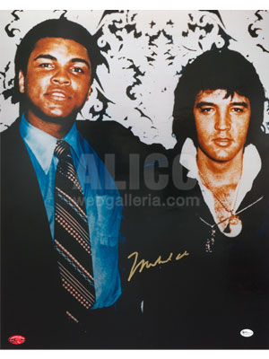 Muhammad Ali / Elvis Presley Autographed 16 x 20â€ Photograph