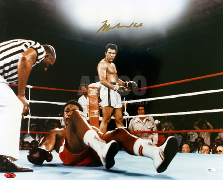 Muhammad Ali / George Foreman Autographed 16 x 20\
