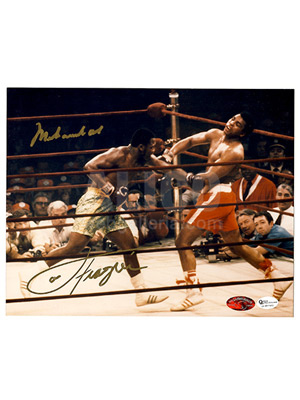 Muhammad Ali /  Joe Frazier I Autographed 8 x 10" full color action photo