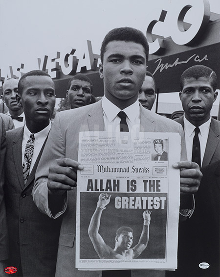 Muhammad Ali November 22, 1965 Autographed 16 x 20