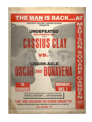 Muhammad Ali / Oscar Bonavena Press Kit