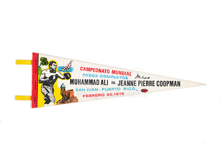 Muhammad Ali / Jean Pierre Coopman Signed Pennant