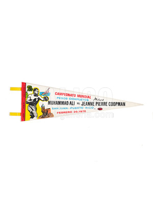 Muhammad Ali / Jean Pierre Coopman Signed Pennant