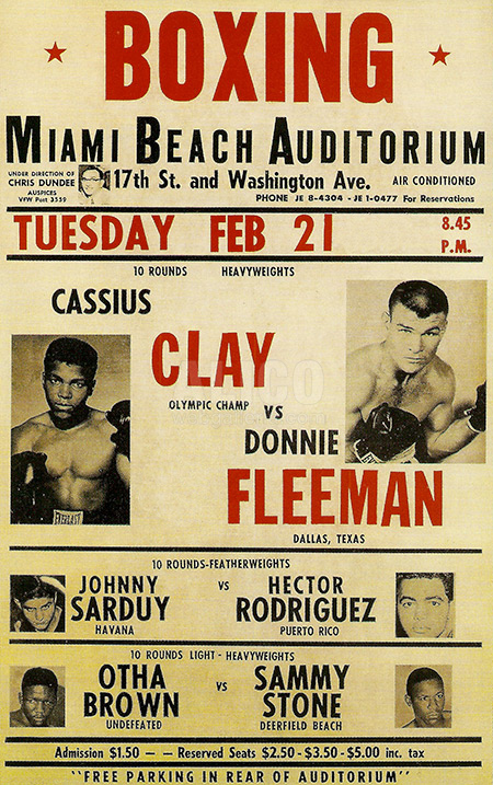 Cassius Clay / Donnie Fleeman Poster