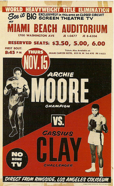 Cassius Clay / Archie Moore Poster