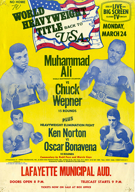 Muhammad Ali / Chuck Wepner Closed Circuit Poster