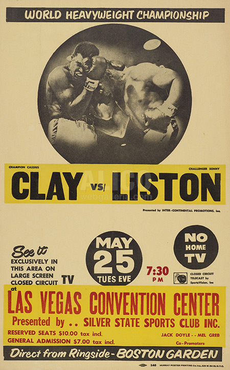 Muhammad Ali / Sonny Liston II Closed Circuit Poster