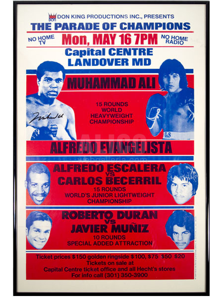 Muhammad Ali / Alfredo Evangelista Poster