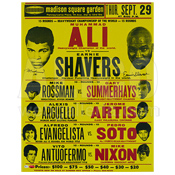 Muhammad Ali / Earnie Shavers Tiger Press Poster With Autographs