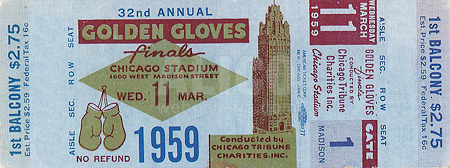 Cassius Clay 1959 Golden Gloves Ticket
