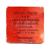 1960 A.A.U. Ticket with Cassius Clay Autograph