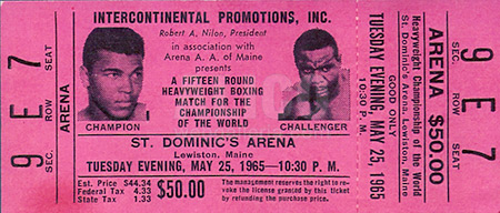 Muhammad Ali / Sonny Liston II On-Site Ticket