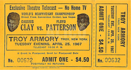 Muhammad Ali / Floyd Patterson Ticket