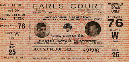 Muhammad Ali / Brian London On-site Ticket