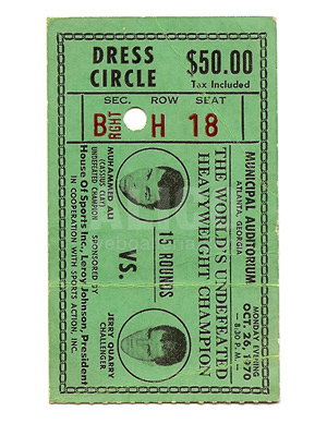 Muhammad Ali / Jerry Quarry I Ticket