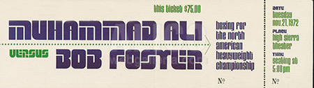 Muhammad Ali / Bob Foster Ticket