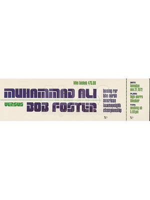 Muhammad Ali / Bob Foster Ticket