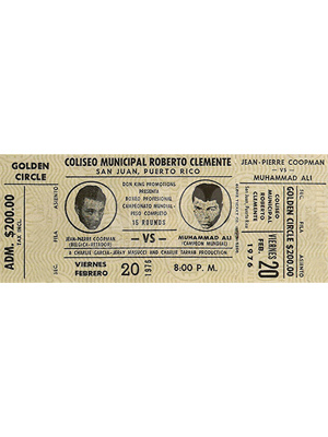 Muhammad Ali / Jean Pierre Coopman Ticket