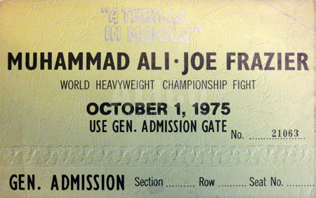 Muhammad  Ali / Joe Frazier III Ticket
