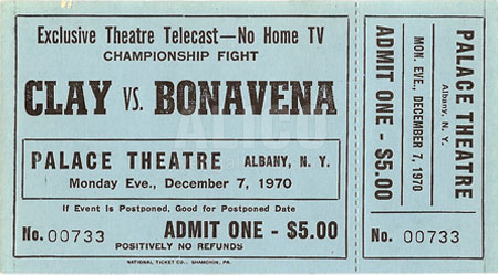 Muhammad Ali / Oscar Bonavena Ticket