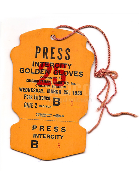 1959 Cassius Clay Golden Gloves Press Pass